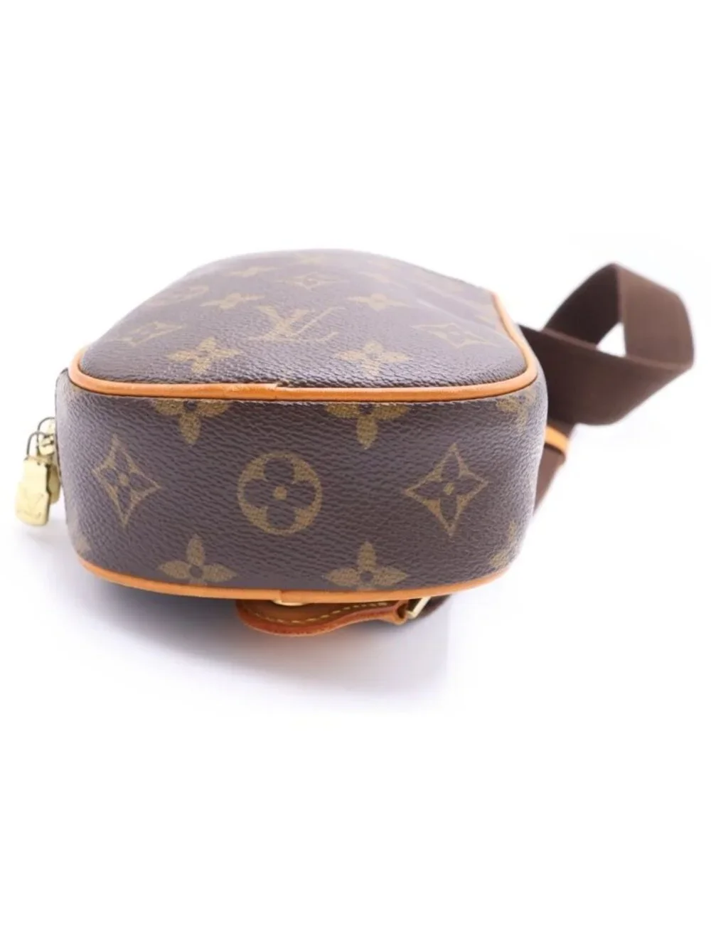 Louis Vuitton Pochette Gange Monogram Leather Shoulder Bag Brown